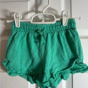 Girls Turquoise Ruffle Hem Shorts, Size 6X